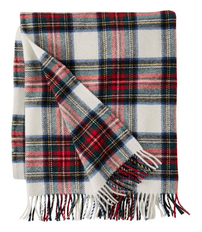 L.L.Bean Washable Wool Throw, Plaid 54