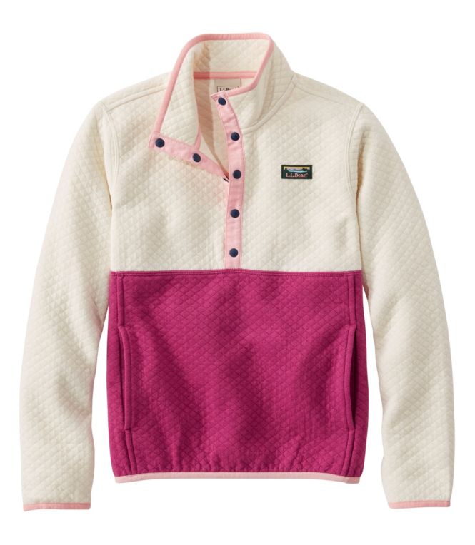 Kids' Quilted Quarter-Snap Pullover, Colorblock