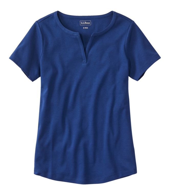 Women's L.L.Bean Tee, Short-Sleeve Notch-Neck