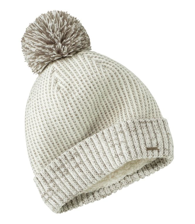 Women's Winter Lined Pom Hat