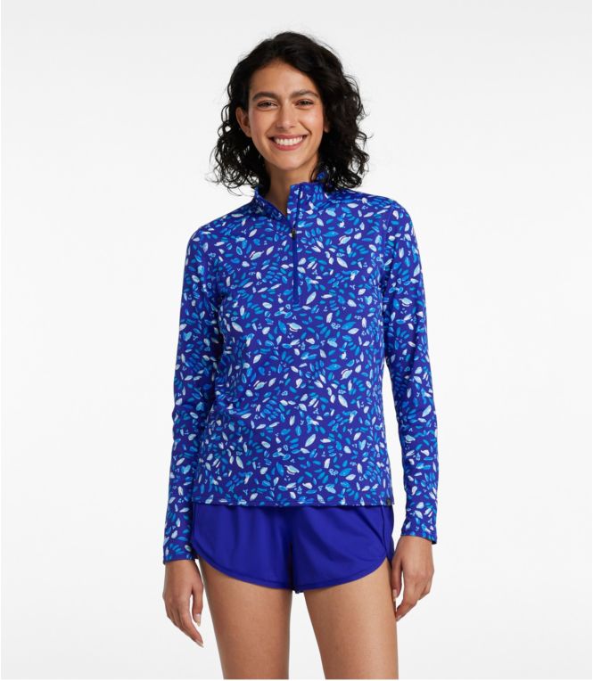 Women's SunSmart® UPF 50+ Sun Shirt, Quarter-Zip Print