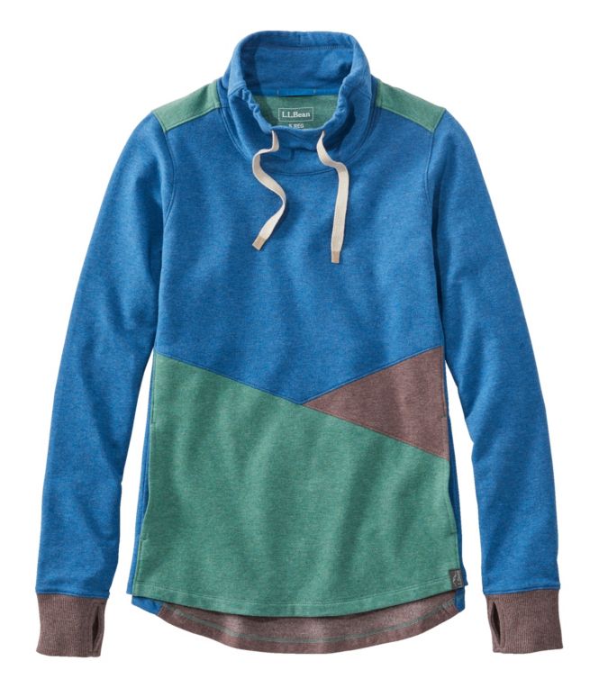 Women's L.L.Bean Cozy Mixed-Knit Pullover, Colorblock