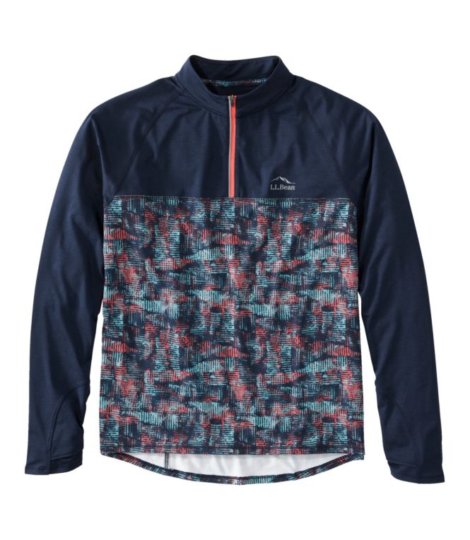 Men's Comfort Cycling Jersey, Long-Sleeve Print
