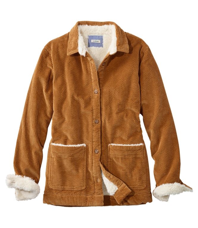 Women's Comfort Corduroy Relaxed Shirt, Lined