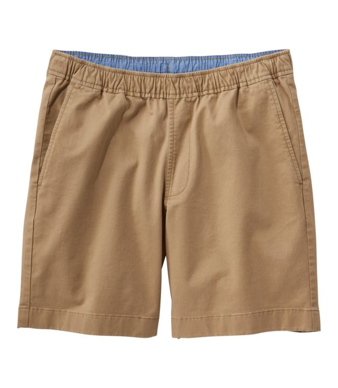 Men's Lakewashed Stretch Khaki Shorts, Pull-On, 8