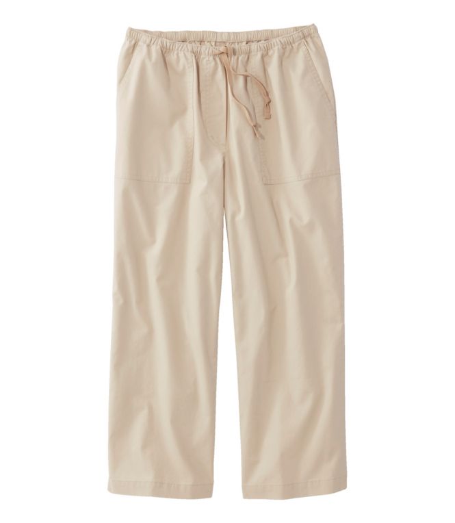 Women's Sunwashed Canvas Pants, Straight-Leg Crop