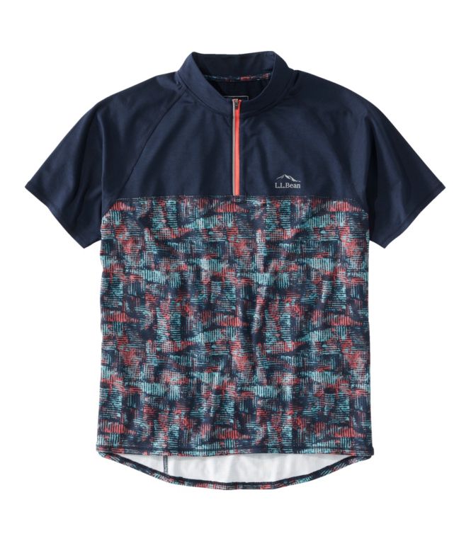 Men's Comfort Cycling Jersey, Short-Sleeve Print