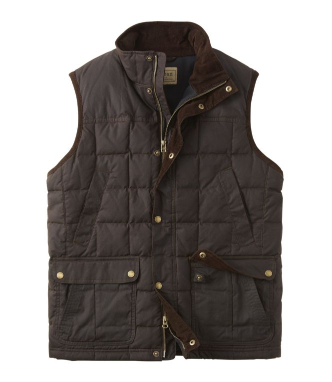 Men's L.L.Bean Upcountry Waxed Cotton Down Vest
