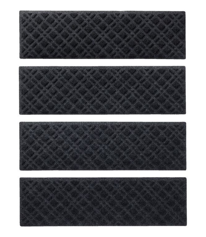 Heavyweight Waterhog Mat, Stair Treads, Set of Four, Plaid