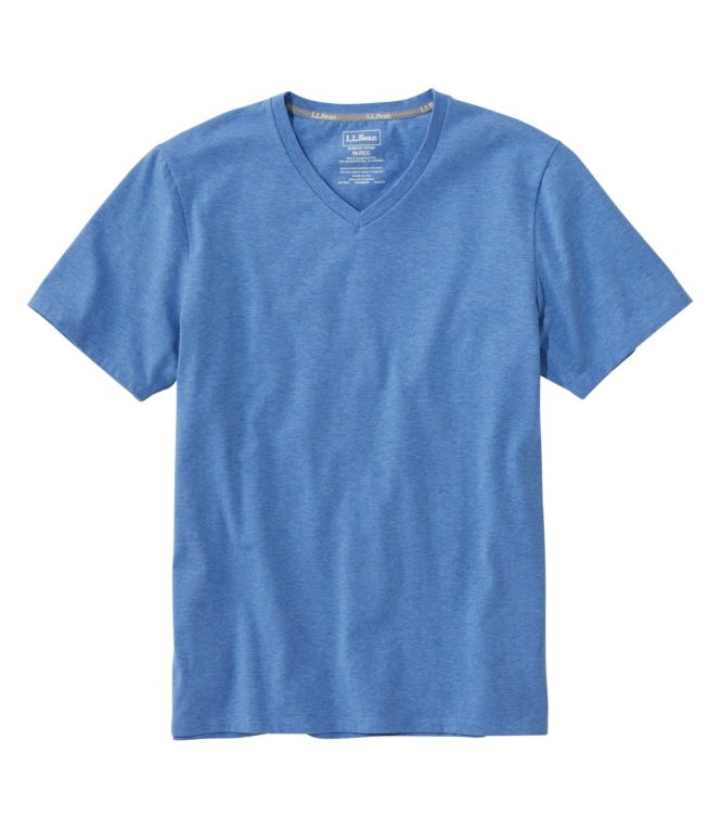 Men's Comfort Stretch Pima Tee, Short-Sleeve, V-Neck