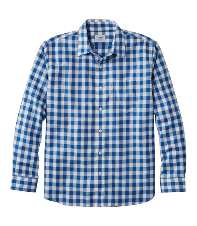 Men's Bean's Wrinkle-Free Everyday Shirt, Traditional Untucked Fit, Plaid, Long-Sleeve