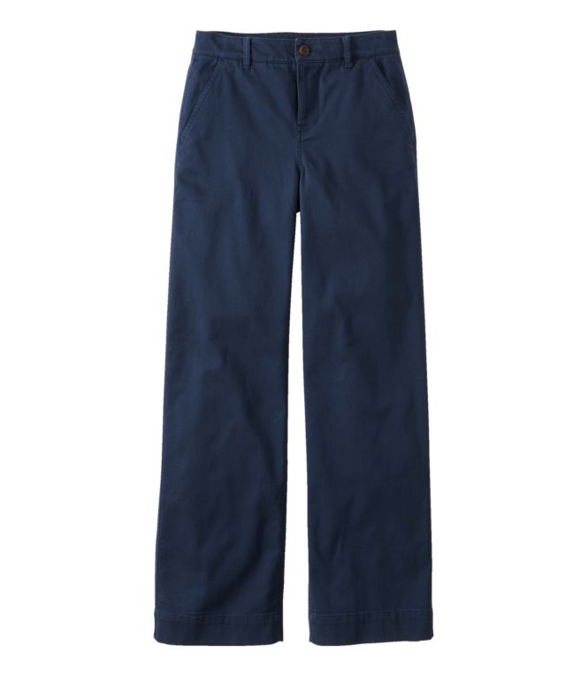 Women's Comfort Stretch Pants, Mid-Rise Wide-Leg Chino