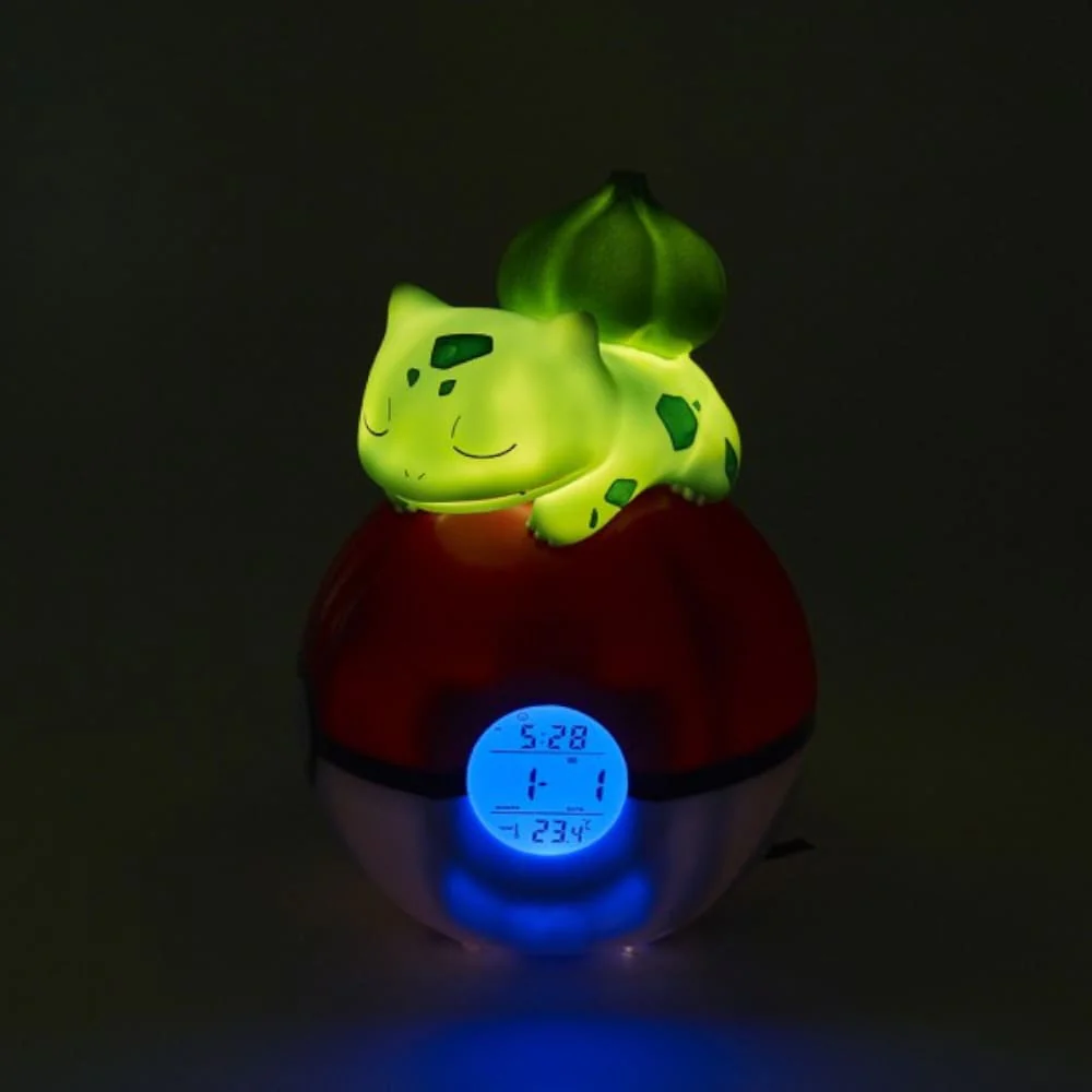 Pokemon Pokeball alarm clock with light function Bisasam 18cm