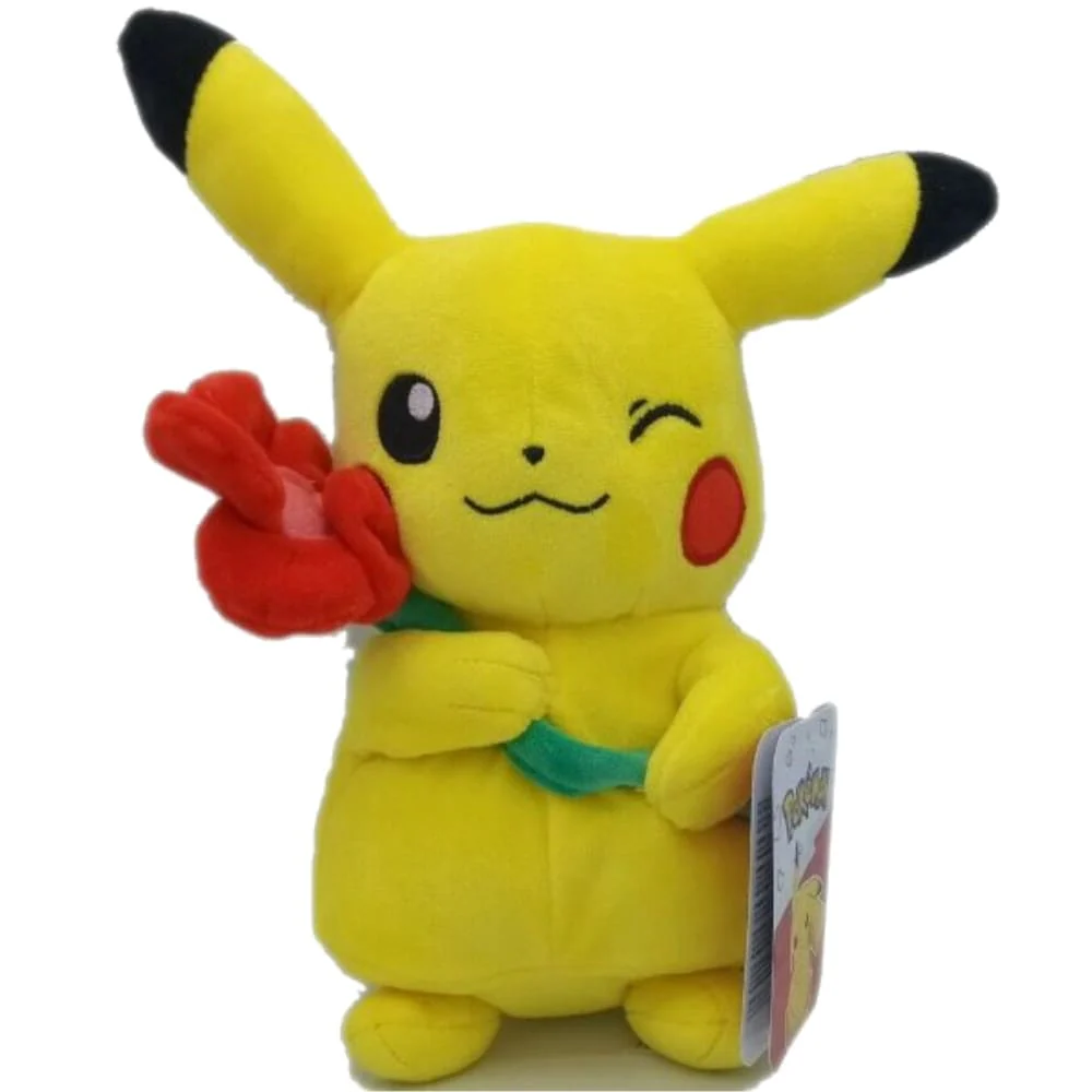 Pokemon Soft toy Valentines Pikachu With Red Flower Accy