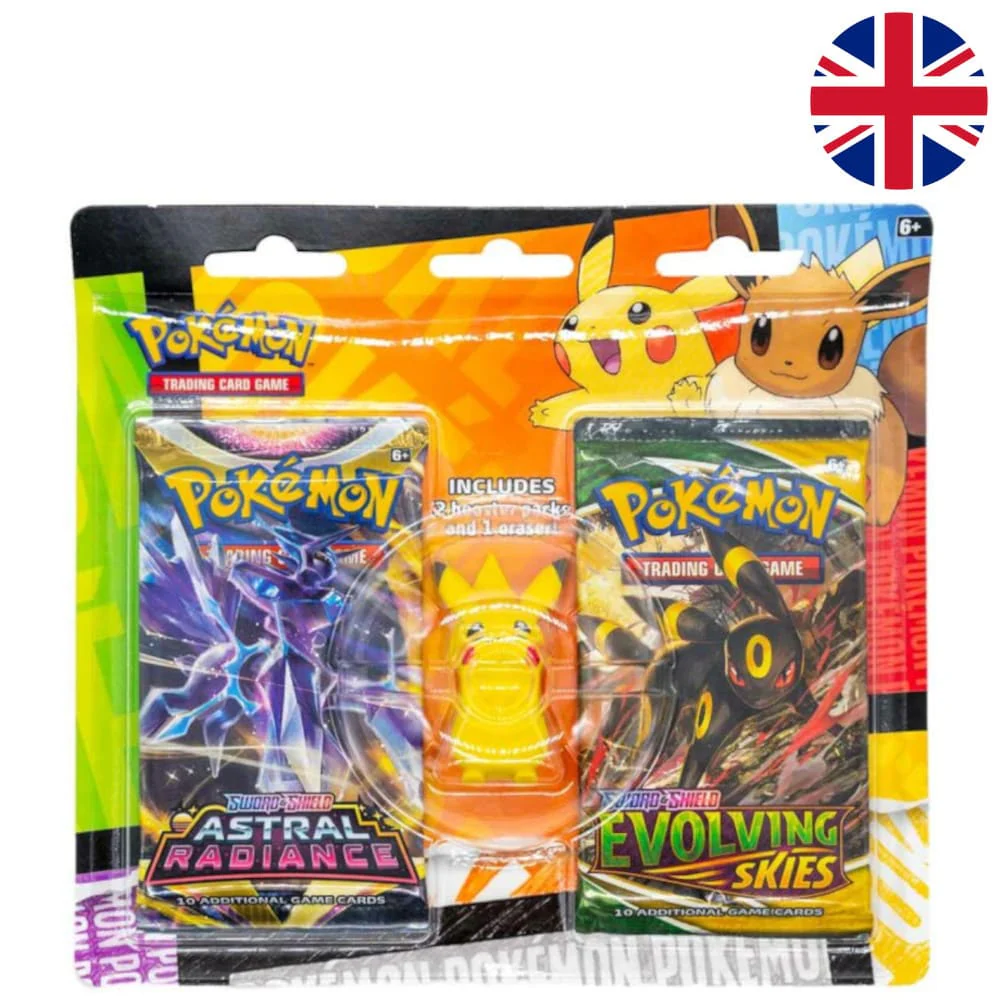 Pokemon Eraser Blister Back to School Pikachu English