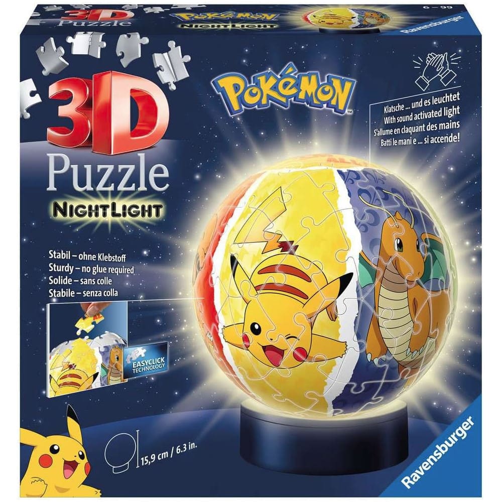 Pokemon 3D Puzzle Night Light Puzzle Ball (72 pieces)