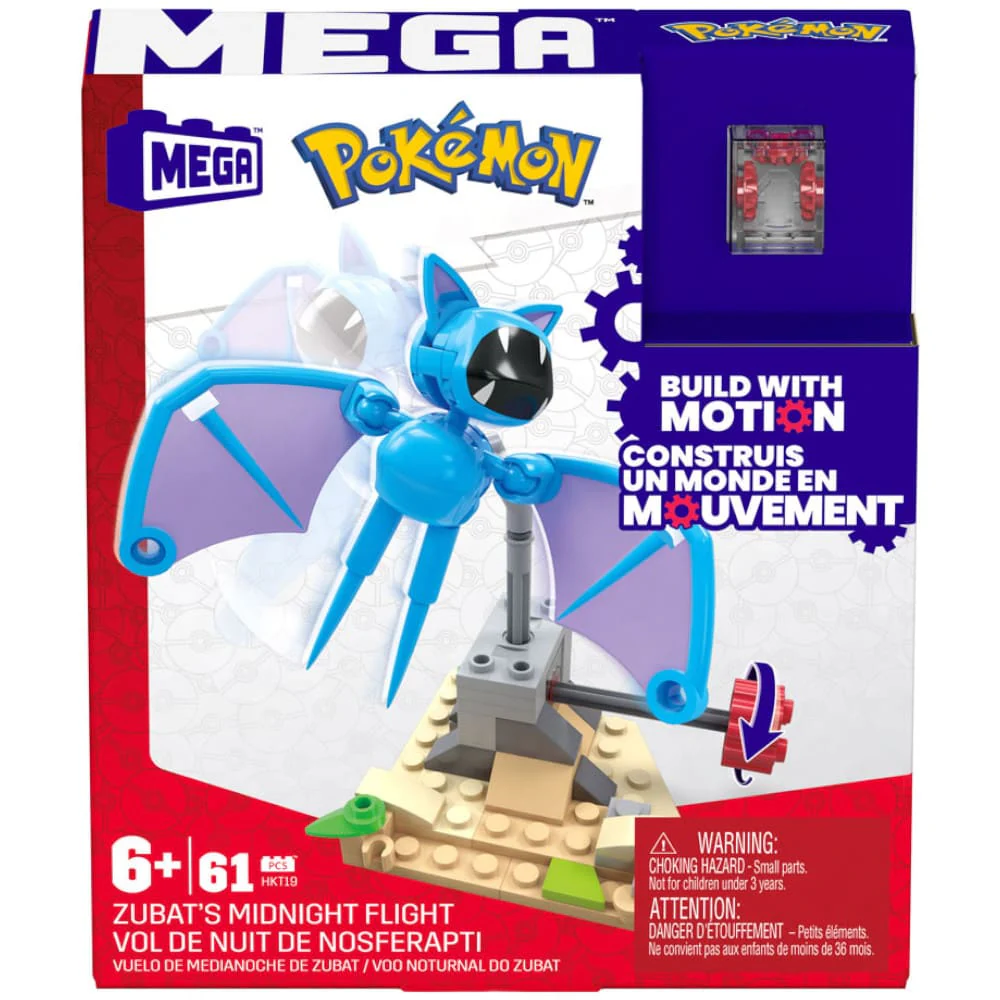 Pokemon Mega Construx Bauset Zubat's Midnight Flight 11cm