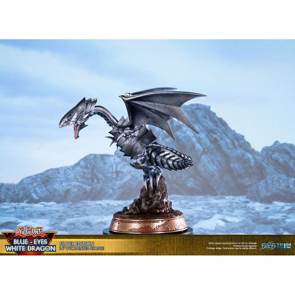 Yu-Gi-Oh! PVC Statue Blue-Eyes White Dragon Silver Edition 35cm