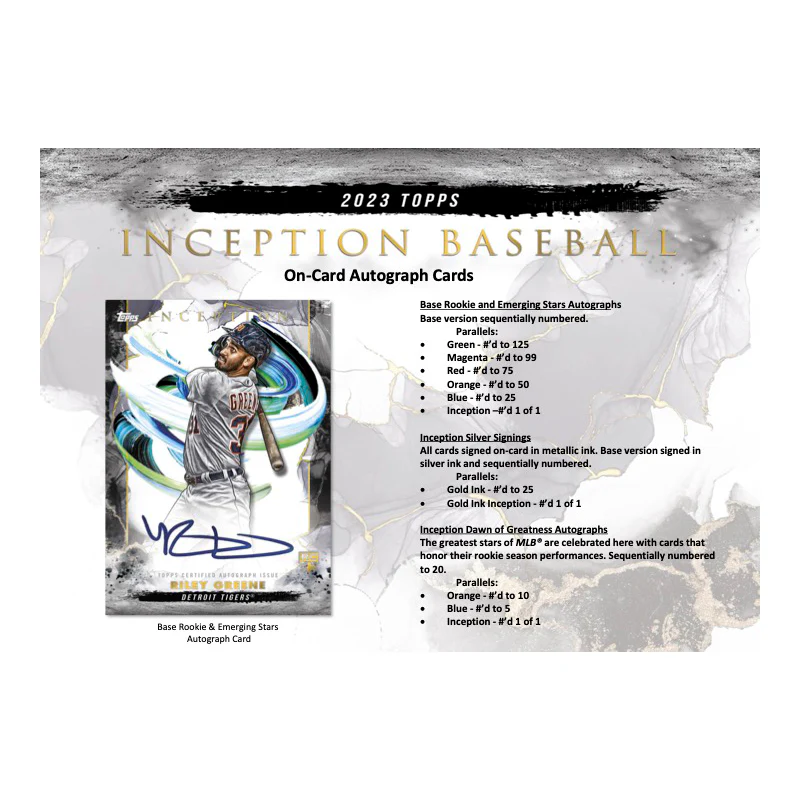 2023 Topps Inception Baseball Hobby Box