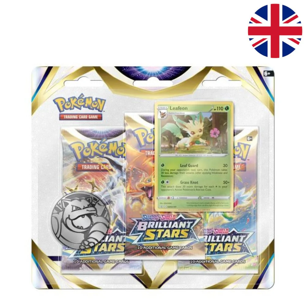Pokemon Brilliant Stars 3er Blister Leafeon