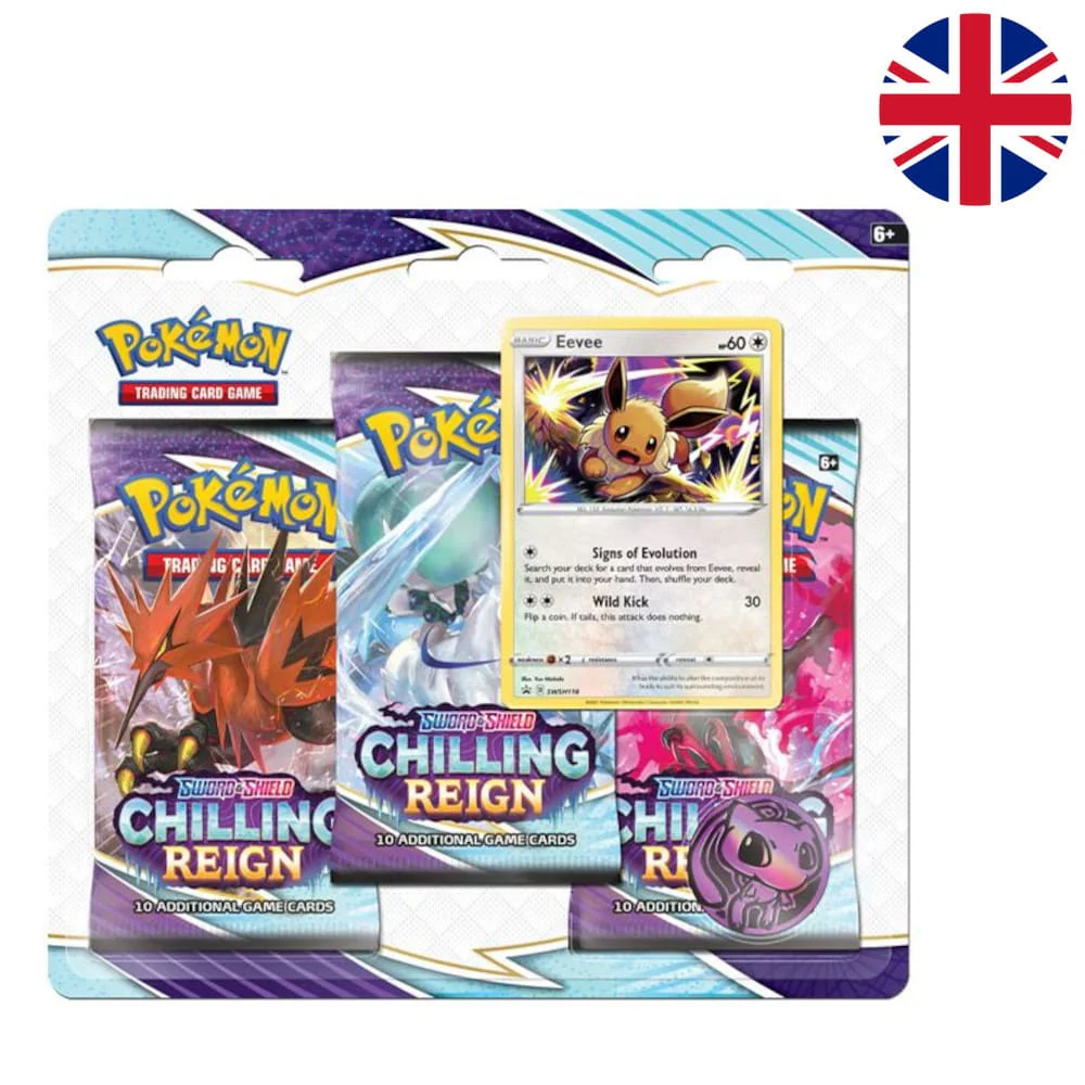 Pokemon Chilling Reign 3-Pack Blister Eevee
