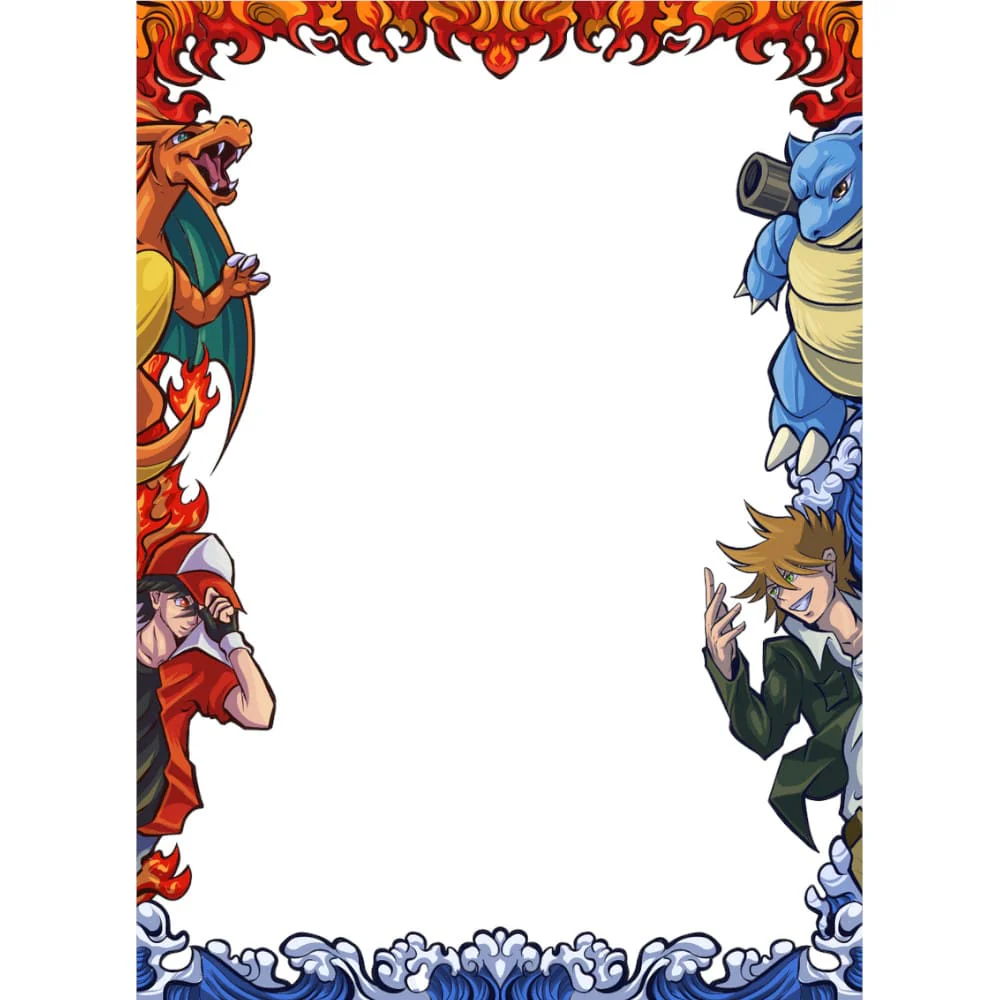 Sleeves amurai Border Sleeves Red vs Blue 70 pieces