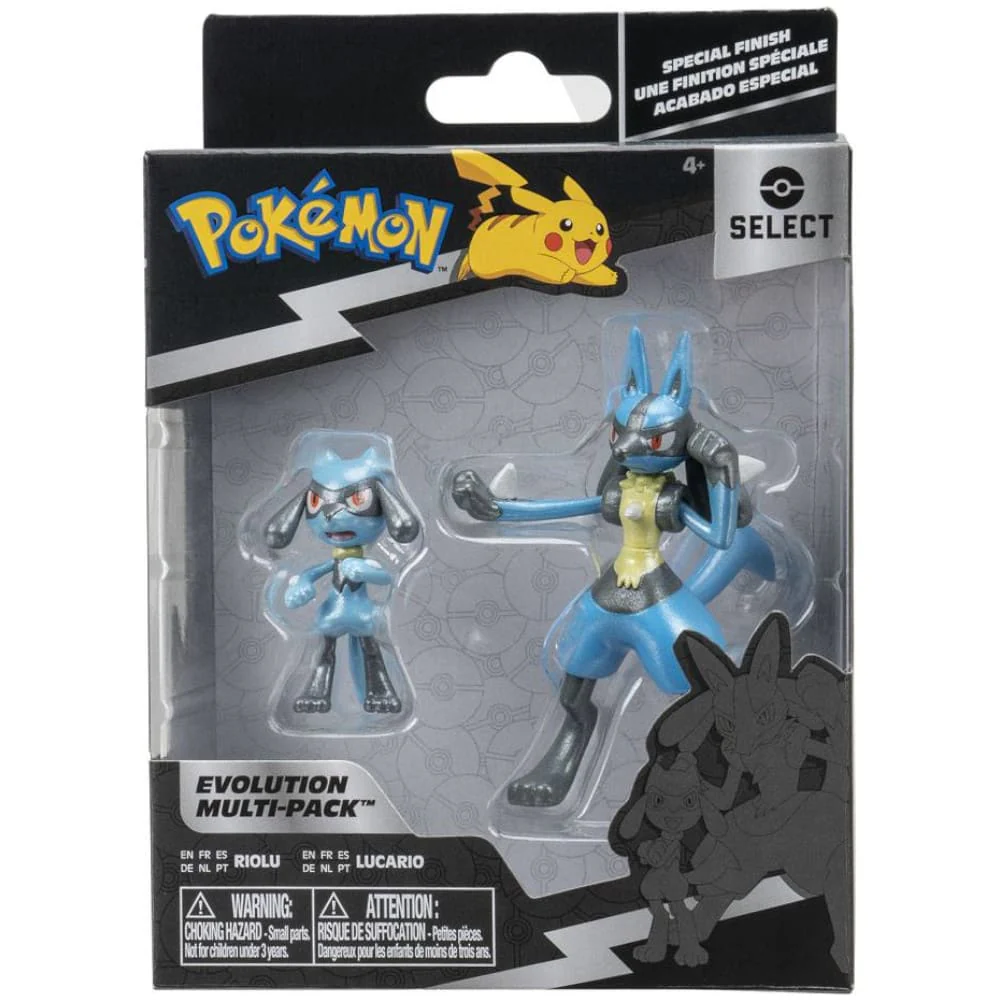 Pokemon Select Action Figures Evolution 2-Pack Riolu & Lucario