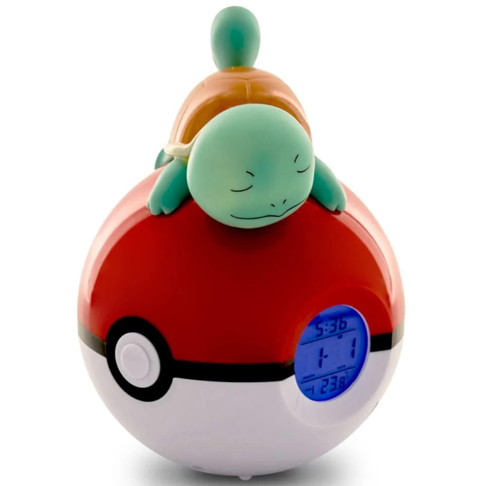 Pokemon Pokeball alarm clock with light function Schiggy 18cm