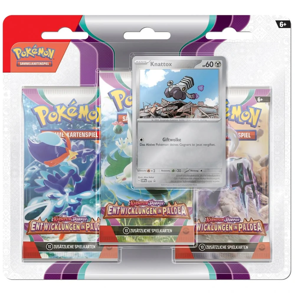 Pokemon Developments in Paldea 3er Blister Knattox