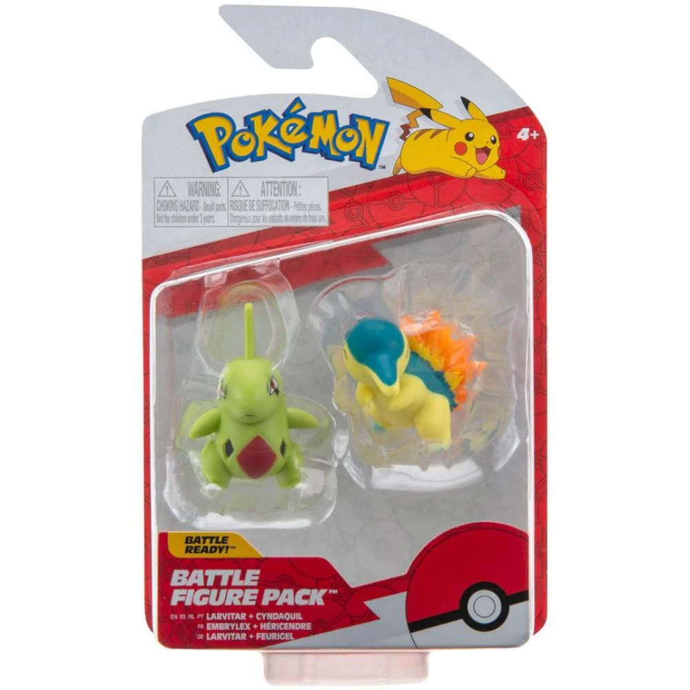Pokemon Battle Minifiguren 2er-Pack Feurigel & Larvitar 5cm
