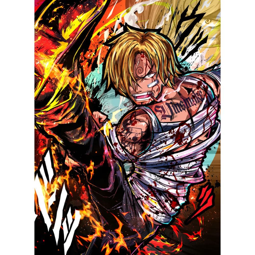 Acrylic Art One Piece Black Leg