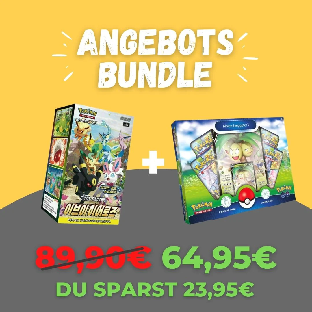 Eevee Heroes Display Korean & Pokemon GO Alolan Exeggutor V Offer Bundle