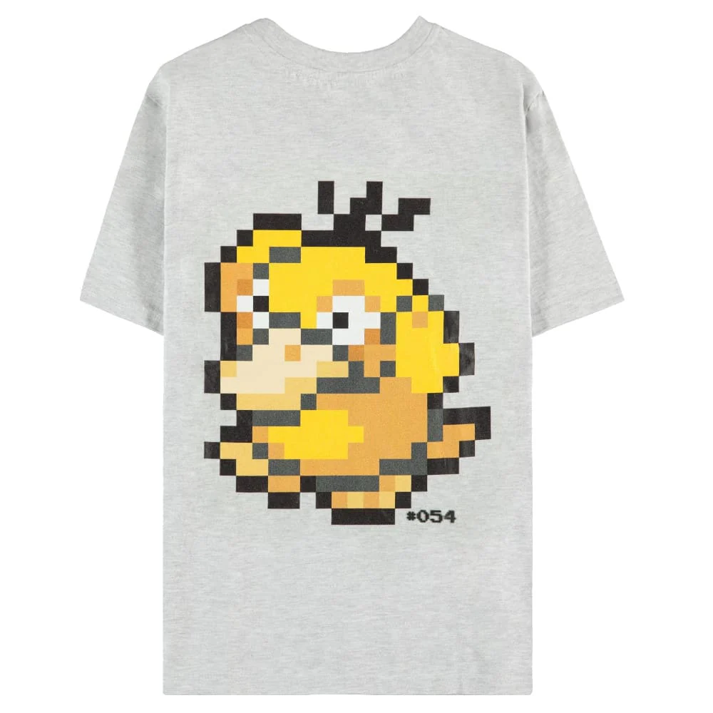 Pokémon T-Shirt Psyduck Pixel Grey (Men)