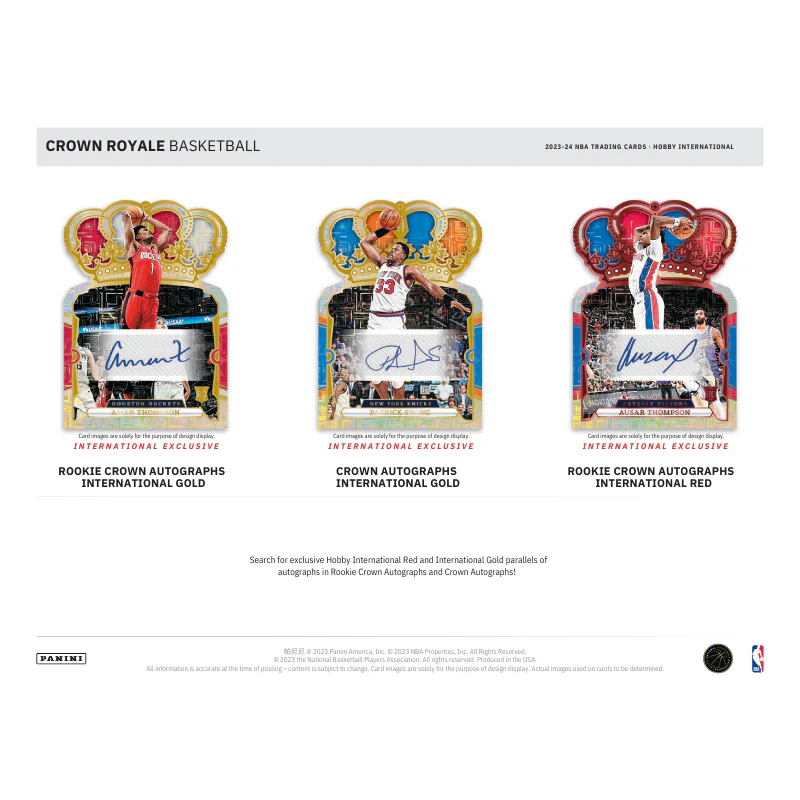 2023/24 Panini Crown Royale Basketball International Hobby Box