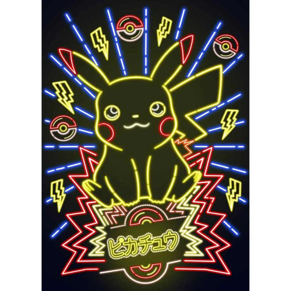 Acrylic Art Pokemon Pika Neon Yellow