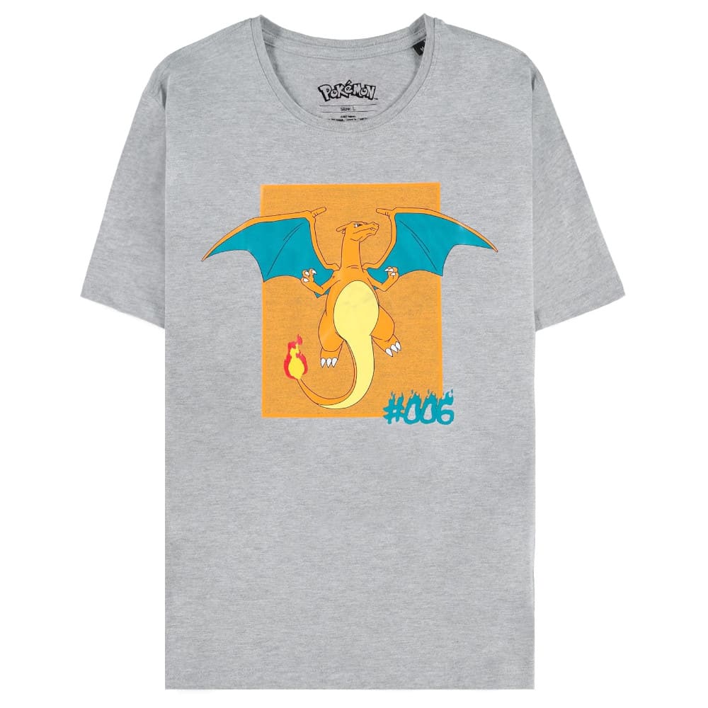 Pokémon T-Shirt Charizard Grey (Men´s)