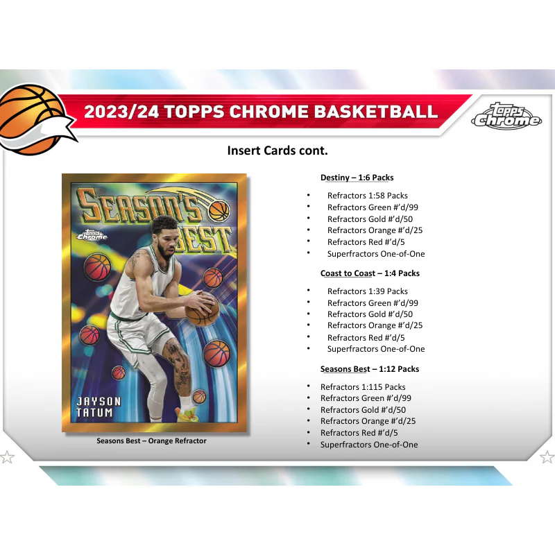 2023/24 Topps Chrome Basketball Hobby Box