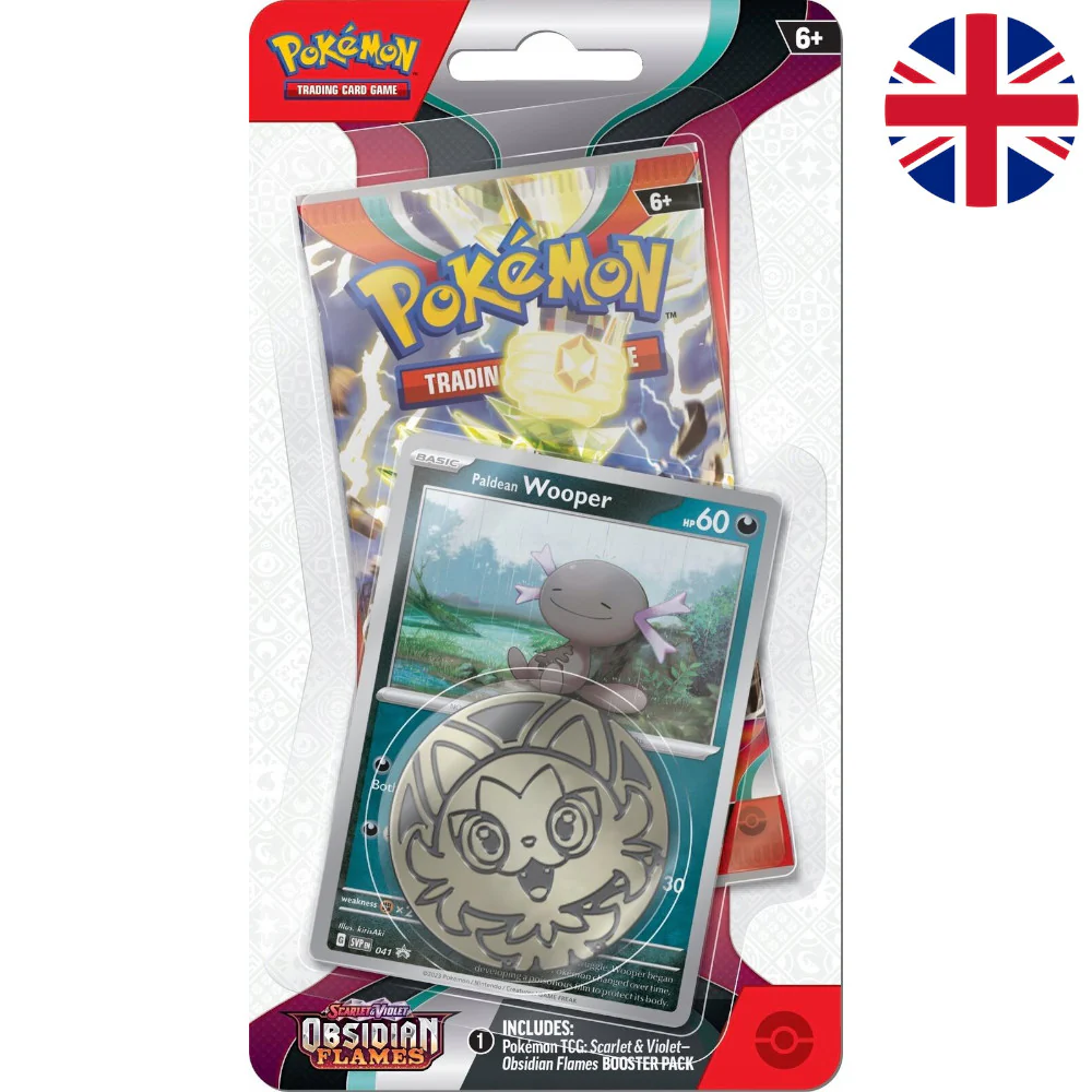 Pokemon Obsidian Flames Checklane Blister Paldea-Wooper