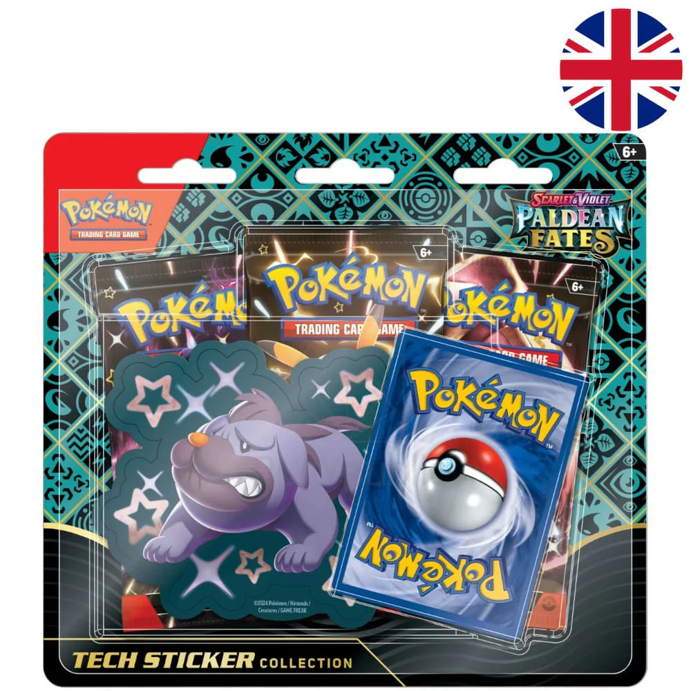 Pokemon Paldean Fates Tech Sticker Collection Maschiff