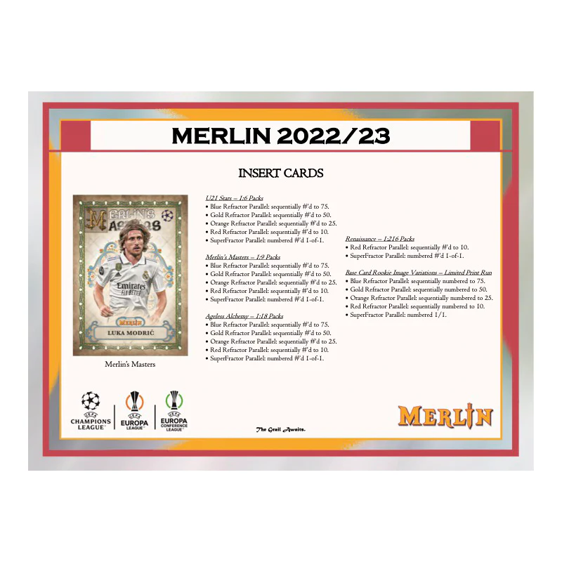 2022/23 Topps UEFA Club Competitions Merlin Chrome Soccer Hobby Box