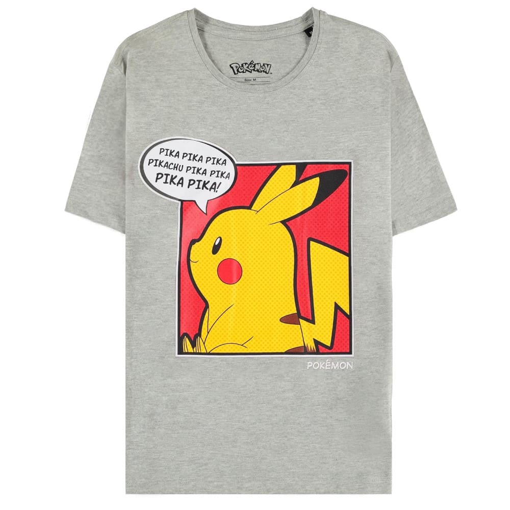 Pokémon T-Shirt Pika Pikachu Grey (Men)