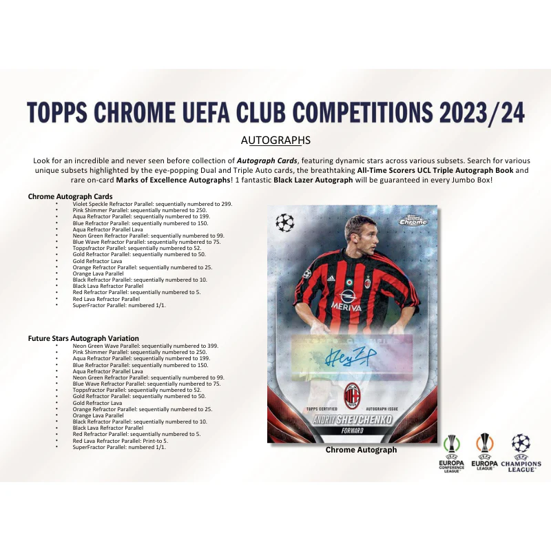 2023/24 Topps UEFA Club Competitions Chrome Soccer Jumbo Box