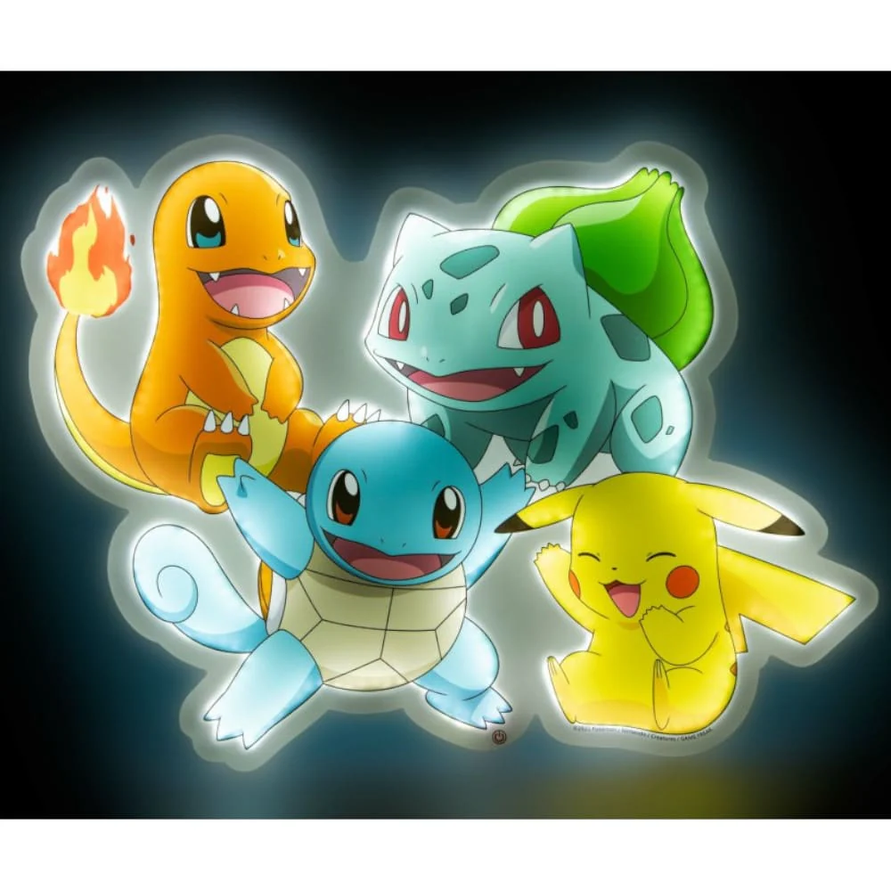 Pokemon LED Wall Lamp Starter Group 53cm