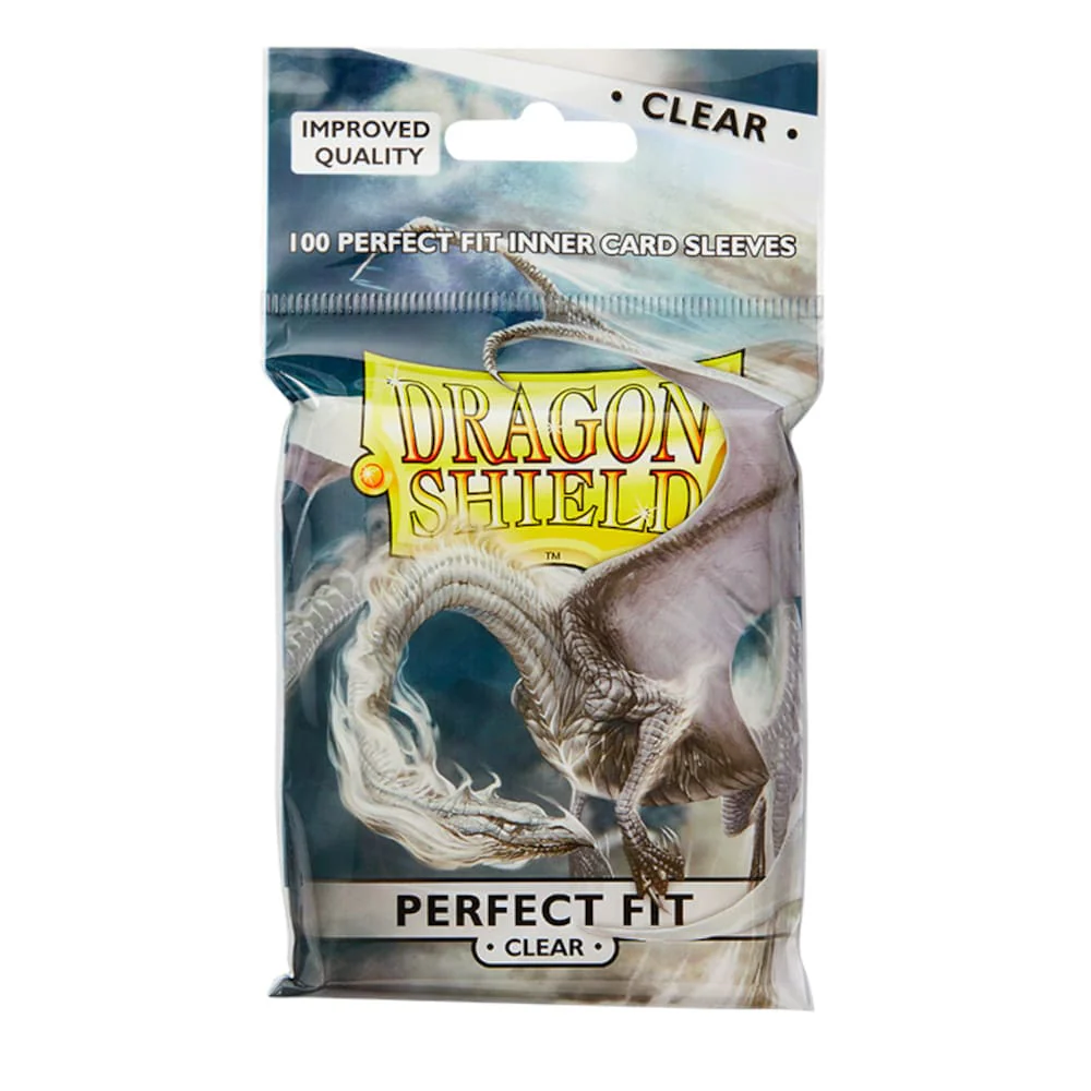 Dragon Shield Standard Size Perfect Fit Sleeves 100 Pieces Clear