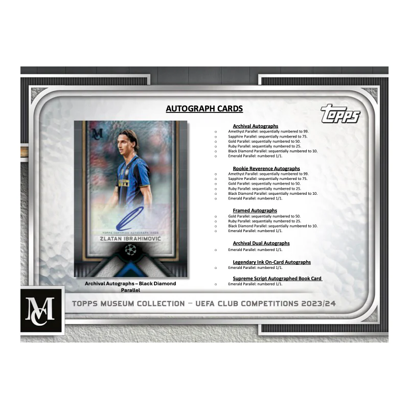 2023/24 Topps Museum Collection UEFA Champions League Soccer Hobby 12 Box Case