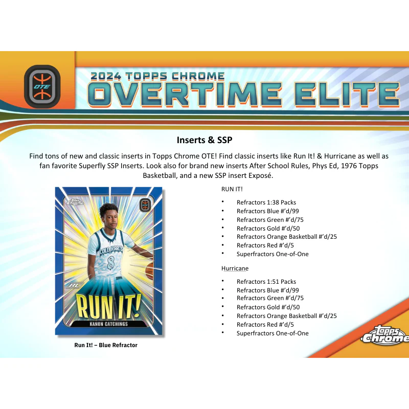 2023/24 Overtime Elite Topps Chrome Basketball Hobby Box