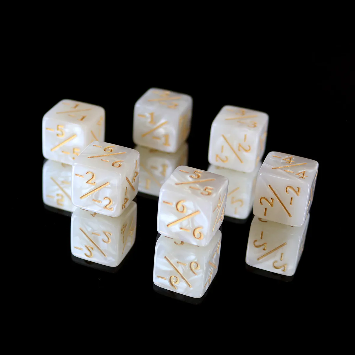 PEARL NEGATIVE COUNTER DICE SET