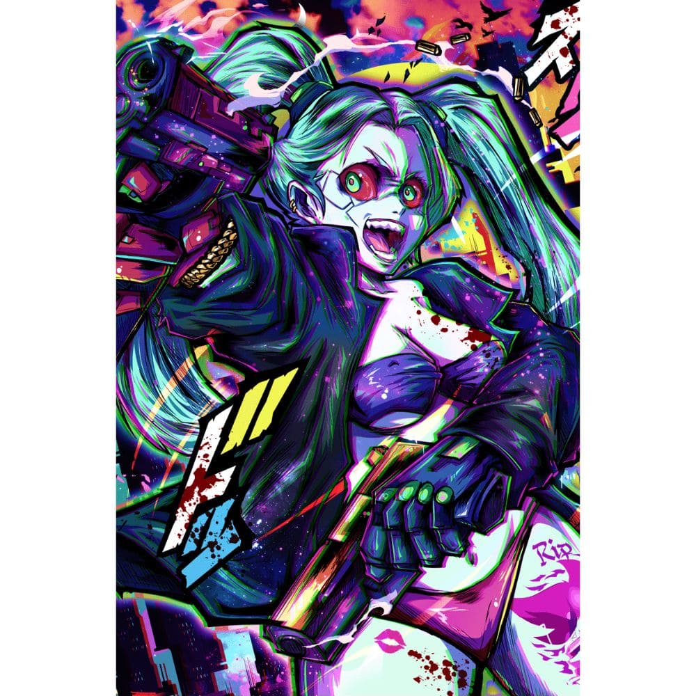 Acrylic Art Cyberpunk Night Edgerunner