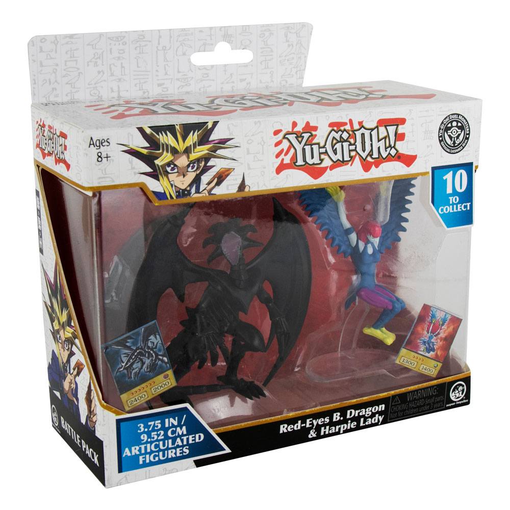 Yu-Gi-Oh! Action Figures 2-Pack Red-Eyes Black Dragon & Harpie Lady 10cm