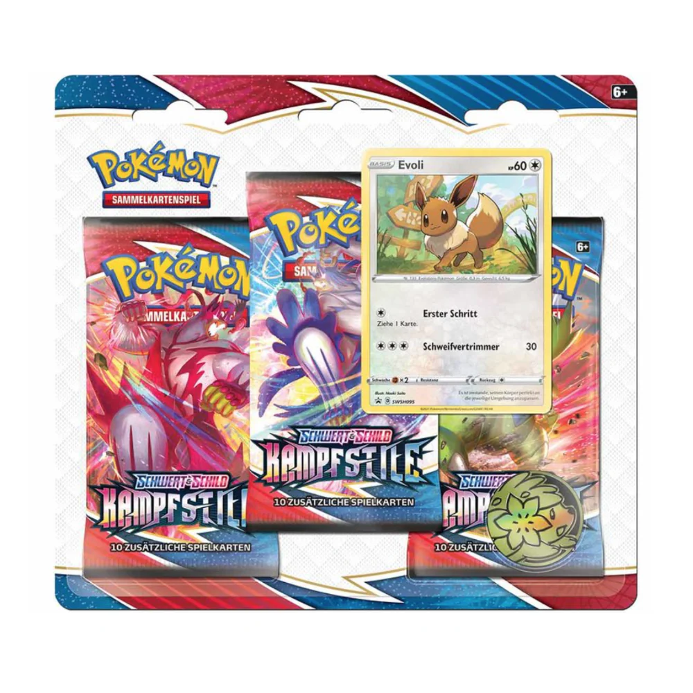 Pokemon Kampfstile 3er Blister Eevee